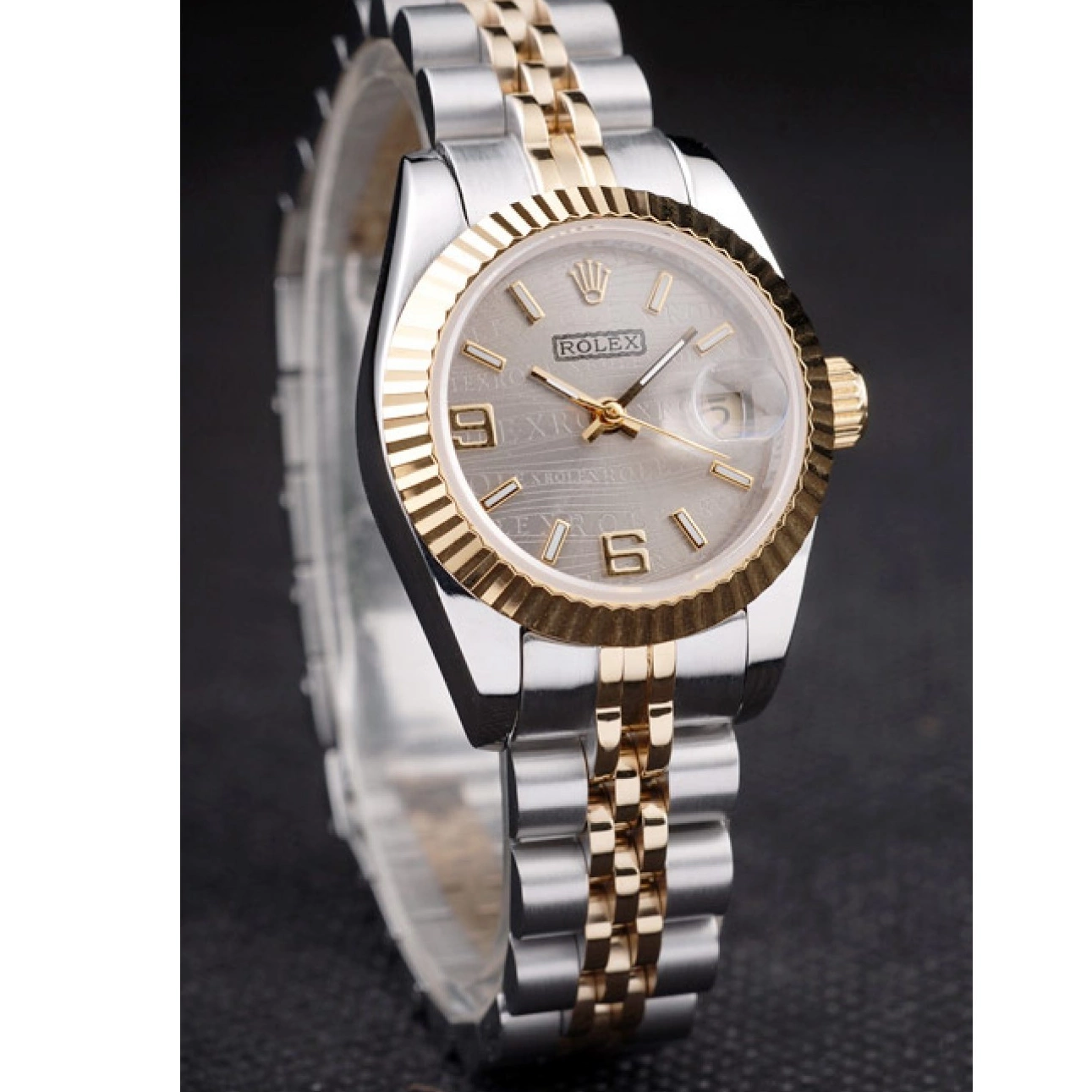 Aaa replica watch Datejust Tone Two Yellow Gold Stainless 98078 Rolex Plated Steel 0724